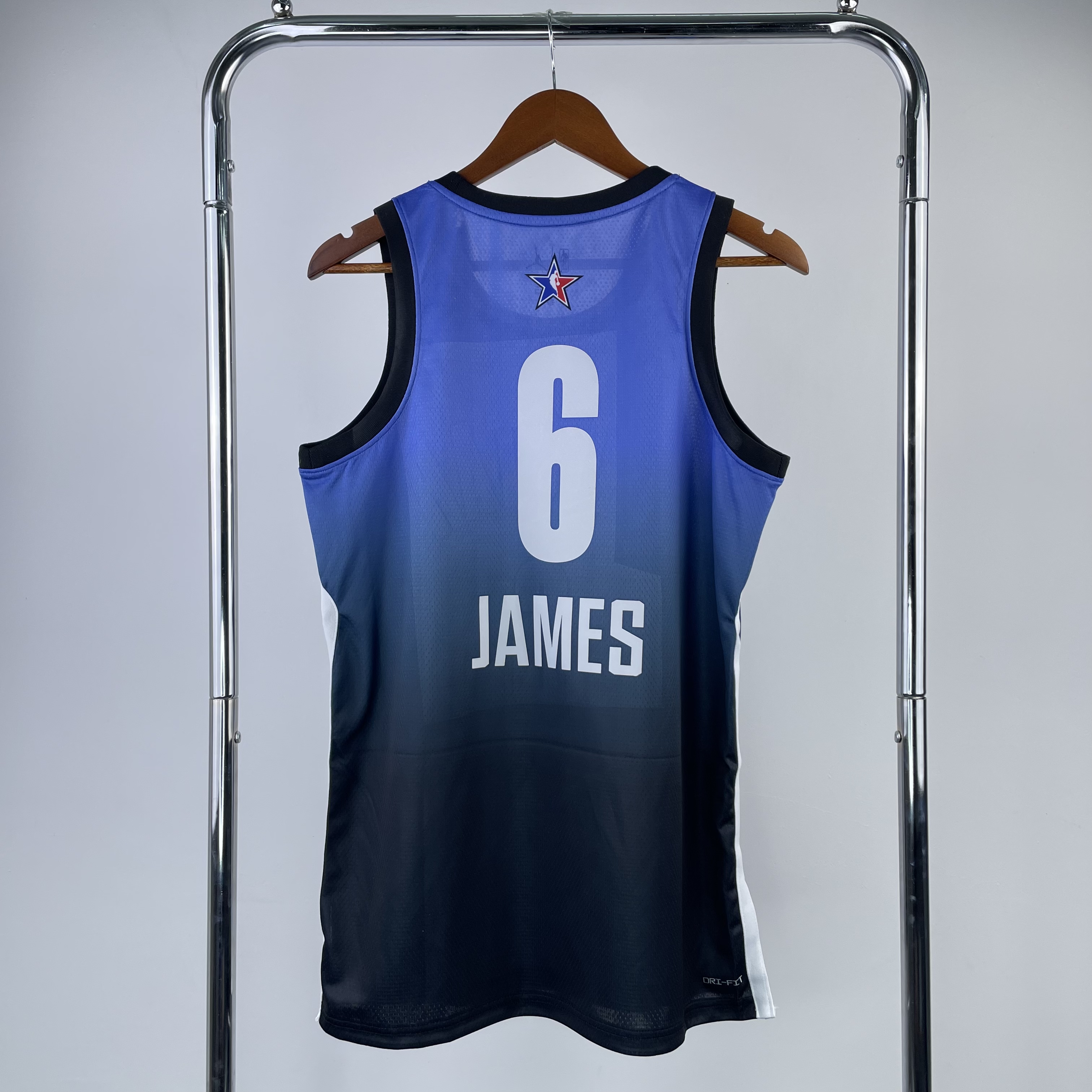 Men Los Angeles Lakers #6 James Blue All Star Jordan style Seasons 2023 NBA Jersey